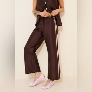 Donni taffeta track pants brown